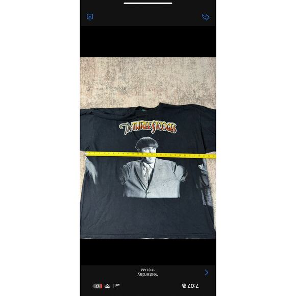 Vintage 90’s The Three Stooges Moe All Over Print Tee Shirt Sz XXL - Picture 7 of 8